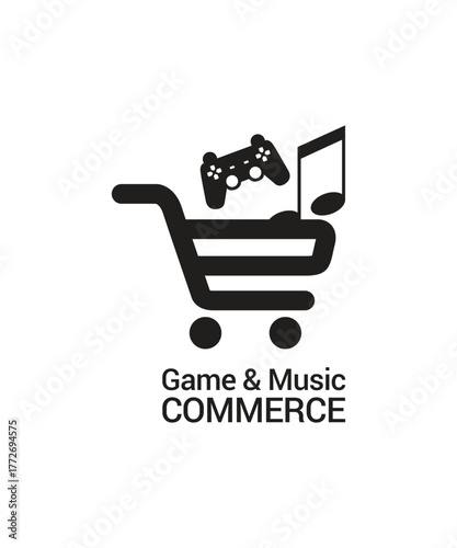 Game music commerce icon design vector illustration