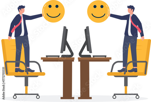 illustration of business merger to increase market attention
