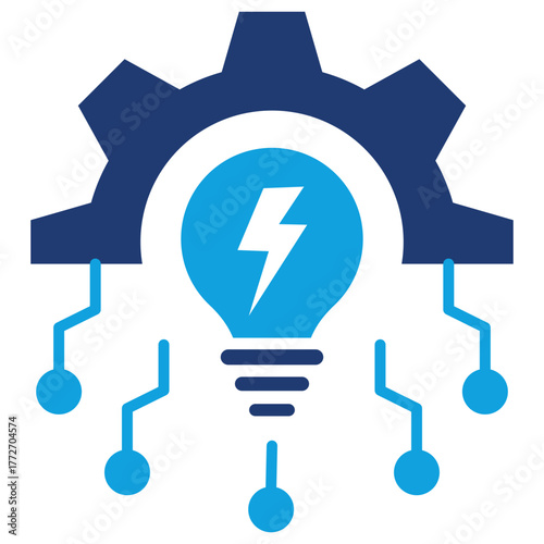 Emerging Technology Flat Blue Icon