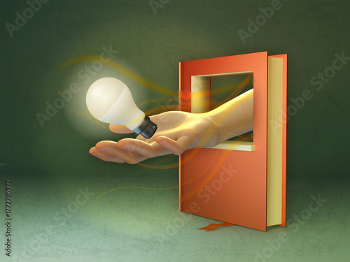 Red book with a window