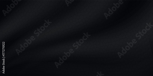 Black luxury fabric background with copy space. Abstract Illustration. Luxurious black line background. Abstract dark background illustration with geometric graphic elements