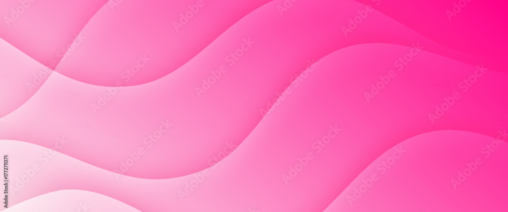 Obraz premium Overlapping pink business wave banner. flat pink gradient. wavy background