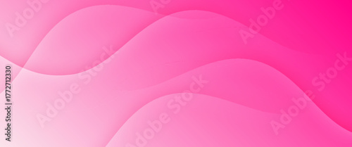 Overlapping pink business wave banner. flat pink gradient. wavy background