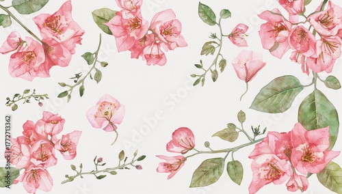 Pink bougainvillea flowers in full bloom at a garden