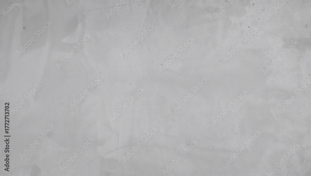 Naklejka premium A smooth gray backdrop featuring delicate uneven textures and light linear marks, mimicking a natural concrete or plaster finish with minor flaws.