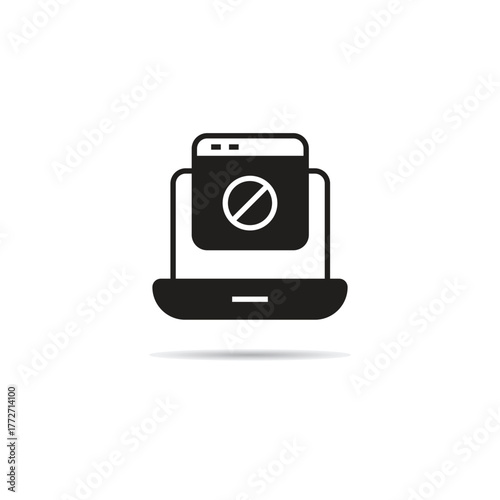 web blocked icon vector illustration
