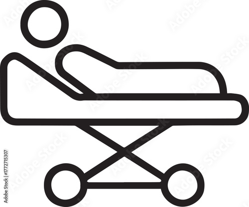 Patient on Hospital Stretcher