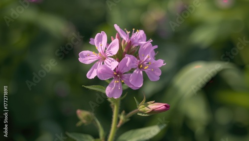 Common Soapwort Flowers, Saponaria Officinalis, seasonal change