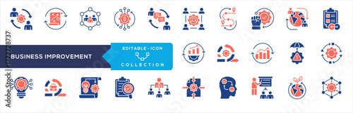 Glyph Color - Business Improvement Icon Collection