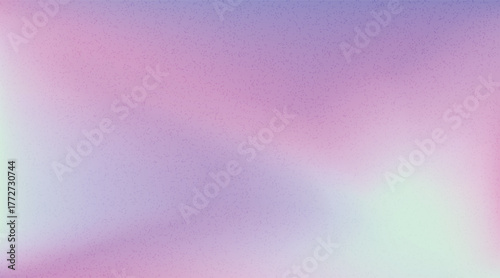 Vector illustration of soft colorful gradient background with smooth color transitions with trendy retro grain texture