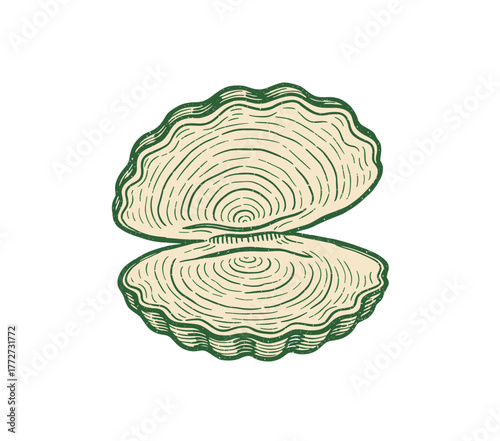 Oyster love club artwork for t shirt print, poster, sticker and other uses. Fresh oyster print. Eat more fruit. Oyster club print design.