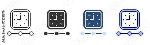 Timeline Icon Set. Designed In Multi Style