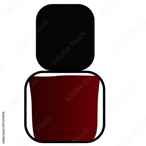Nail Polish Bottle Illustration. Beauty Cosmetic Product Design