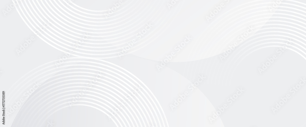 Fototapeta premium Abstract white glowing geometric lines on gray background. Modern shiny blue circle lines pattern. minimalist circle background.