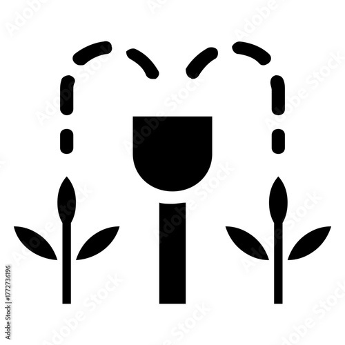 vector illustration of a irigation plant agriculture