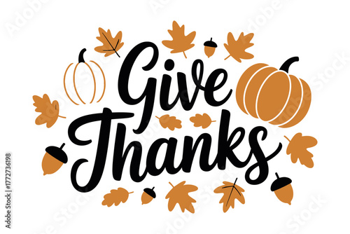 Give thanks with pumpkins, leaves, and acorns in a fall celebration.