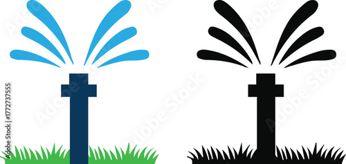 awesome irrigation icon vector