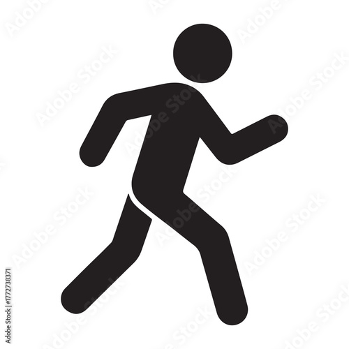 Human walking icon silhouette vector running human icon sign illustration