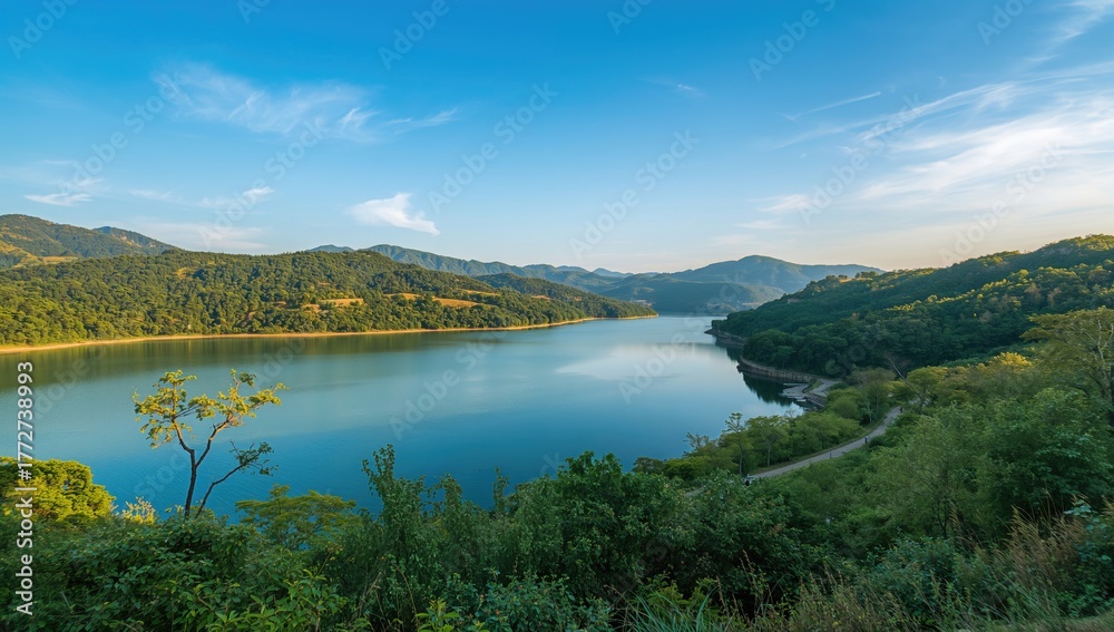Fototapeta premium Stunning natural landscapes of a famous mountain region