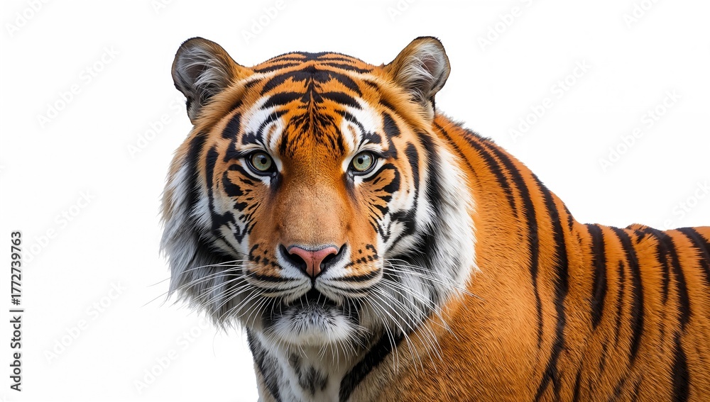Fototapeta premium Majestic tiger, showcasing natural beauty and strength, preservation