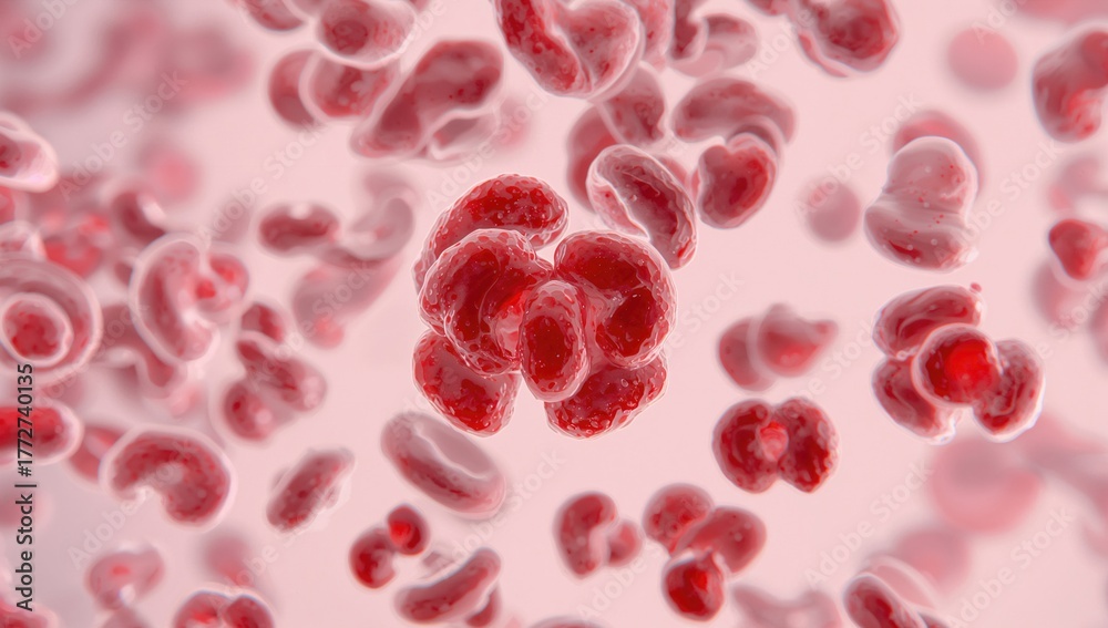 Fototapeta premium Hemoglobinopathy known as sickle cell anemia