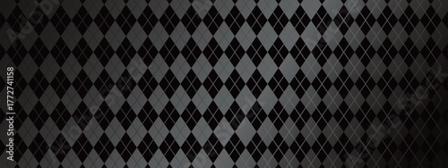 高級感のあるアーガイルのバナー　ブラック