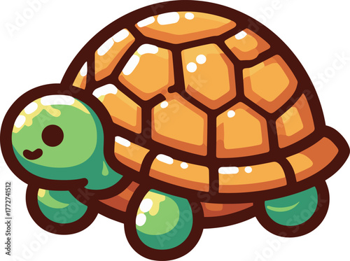 シンプルなかわいいの亀のイラスト