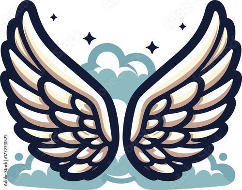 天使の両羽のイラスト