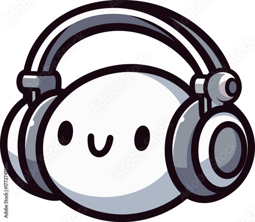 ヘッドホンをした顔のアイコン