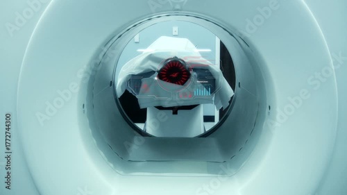 HUD Display Showing Medical Condition and Patient Scanner in Hospital