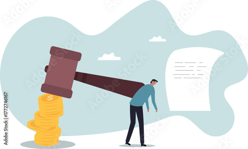 Penalty fine to pay for prohibited legal, charge and expense punishment notice, traffic charge bill .about a man and his life.