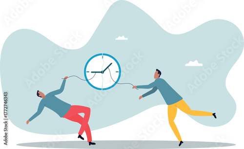 Time management, work deadline or planning for working time .about a man and his life.