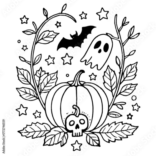 vector illustration of a halloween pumpkin	