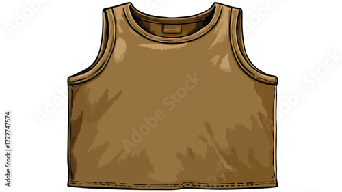 Stylish Mud Tank Top Vector Illustration for Graphic Design Projects