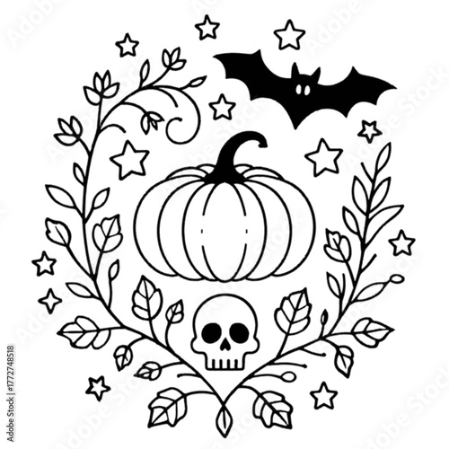 vector illustration of a halloween pumpkin	