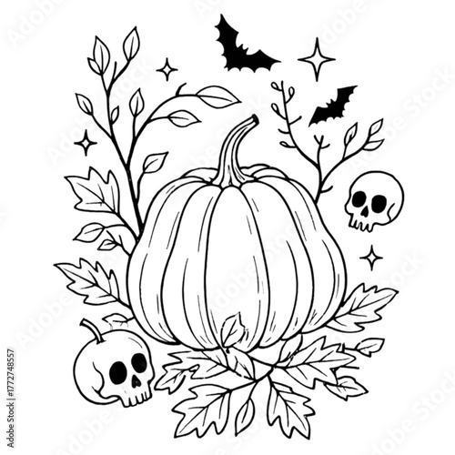 vector illustration of a halloween pumpkin	
