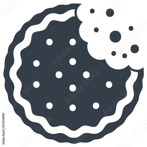 Bitten Cookie Illustration, Isolated Vector Graphics, Treats, Snack Time, Foodie Goodness