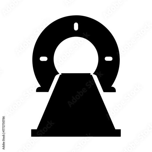 Medical mri scanner machine silhouette for healthcare diagnostics