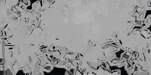 Abstract geometric pattern with sharp, angular shapes and contrasting light and dark tones, creating a complex and visually striking background or graphic element