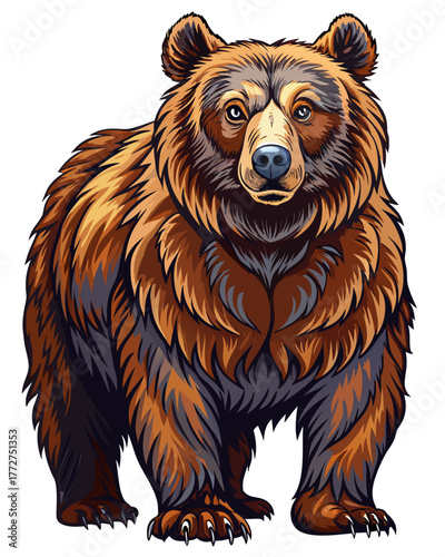 White Bear ,full body , real print Style, white background	