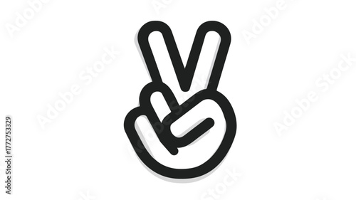 Peace Symbol and Hand Line Icon for Harmony Concepts Vector