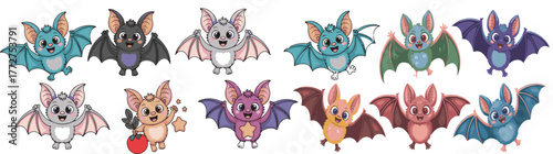 Collection of digital vector icons for modern technology, business, and web design projects