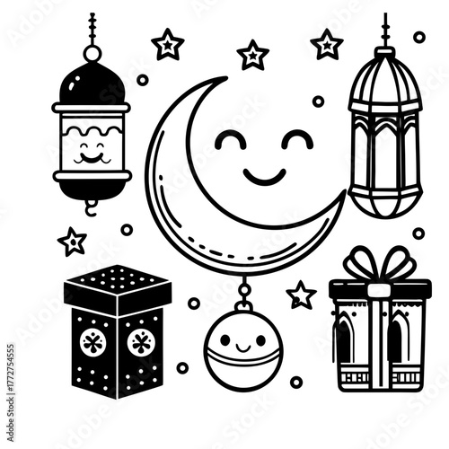 vector set of christmas elements