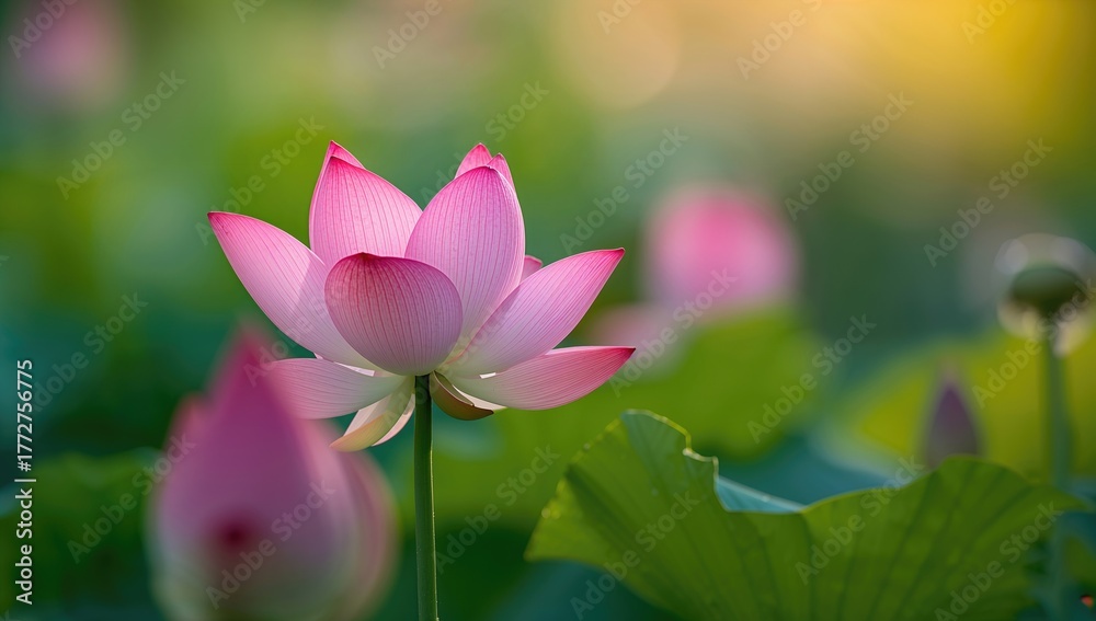 Fototapeta premium Morning bloom of the lotus flower