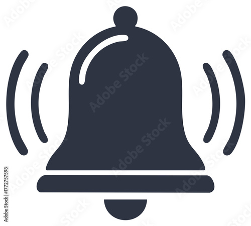 Ringing Bell Icon Simple Illustration Notification Sound Alarm Alert