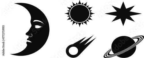 Comprehensive set of versatile vector icons representing essential concepts for contemporary digital design