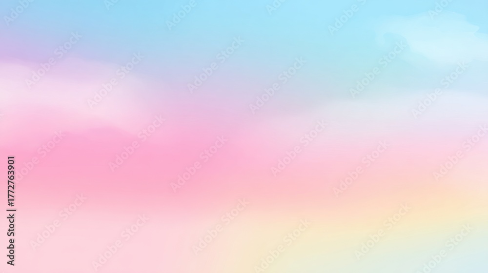 Fototapeta premium A soft blend of pastel colors fills the sky as daylight fades evoking tranquility and peace.