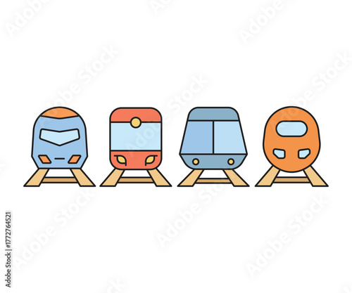 speed train and train icon vector illustration
