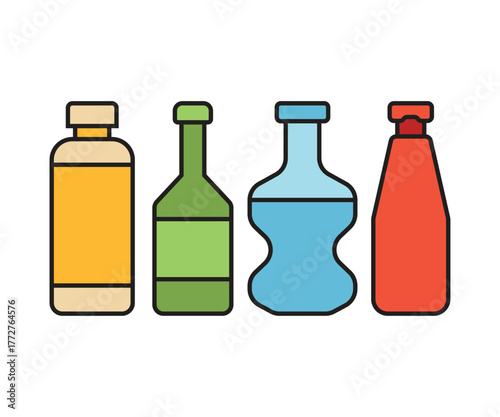 beverage bottle icon vector illustration