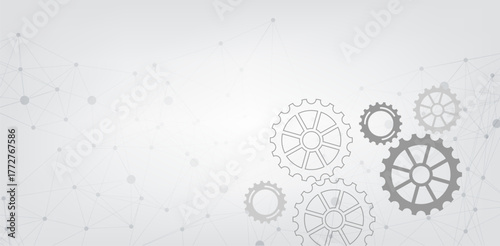 Technology Network Connection  Gears Engineering Background